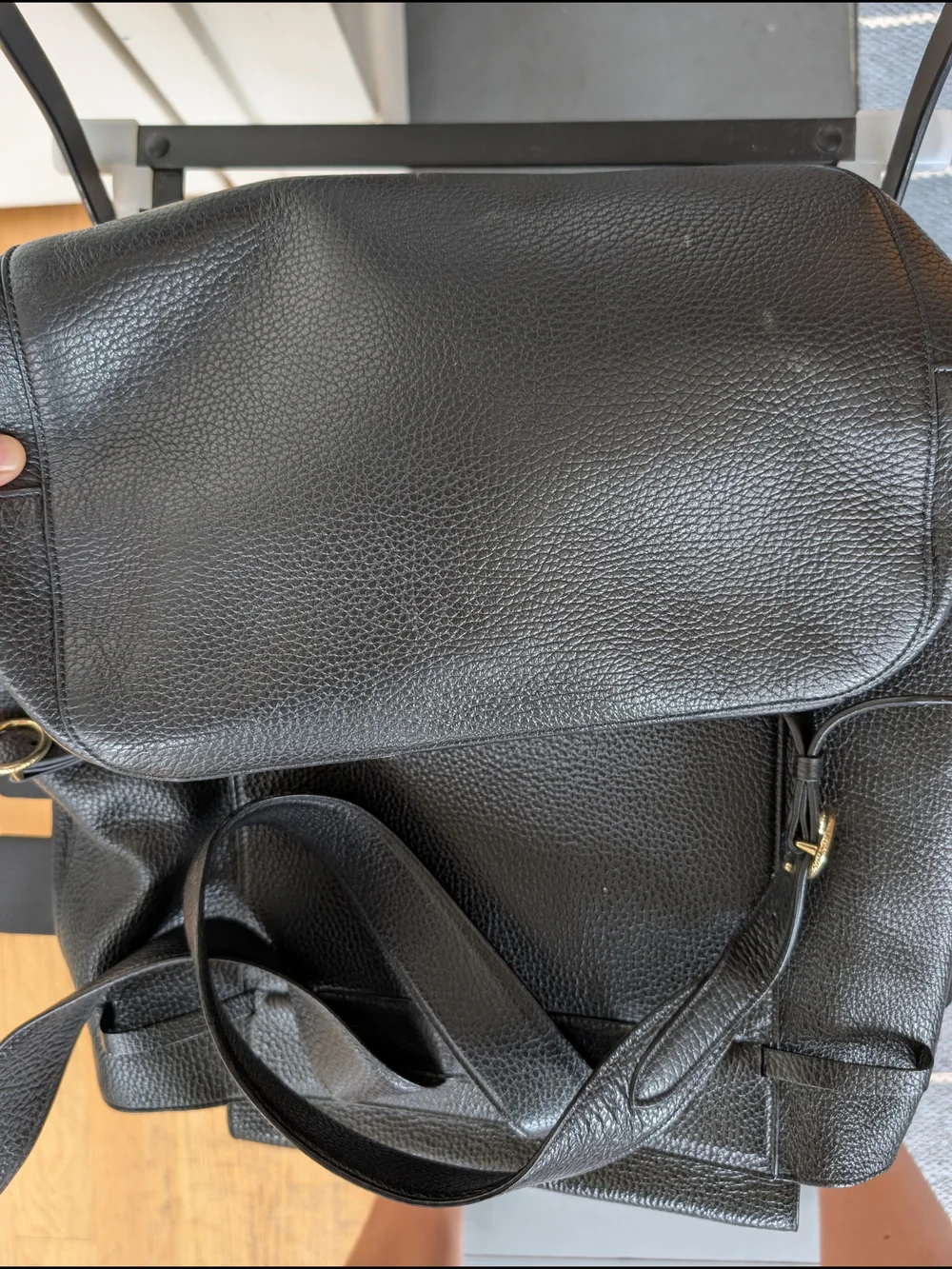 Cuyana Black Convertible Backpack 13